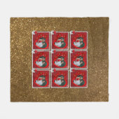 Liefdeskoppelontwerp Fleece Deken (Voorkant (Horizontaal))