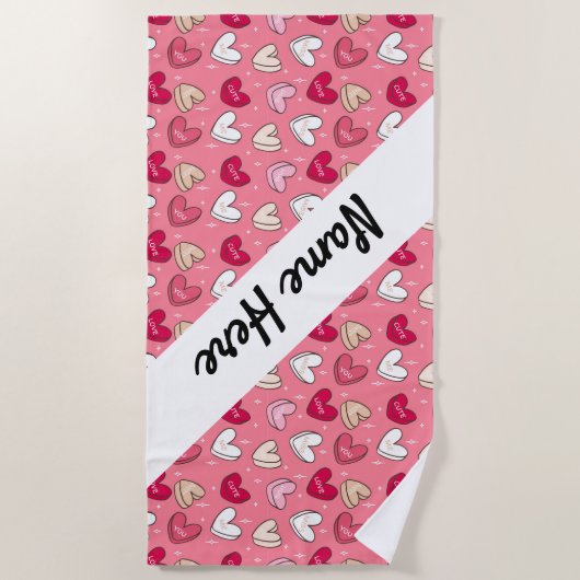 Liefdeskostuum naam strandlaken (Voorkant)