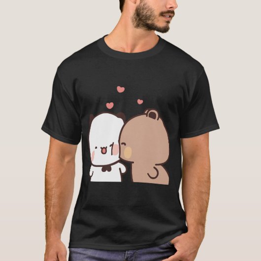 Liefdeskus van Dudu Beer naar Bubu Pandaâ  mijl  T-shirt (Voorkant)