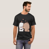 Liefdeskus van Dudu Beer naar Bubu Pandaâ  mijl  T-shirt (Voorkant volledig)