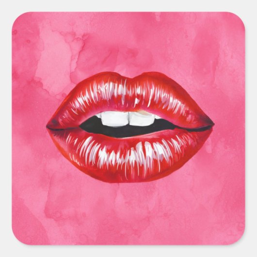 Liefdeskus Vierkante Sticker (Voorkant)