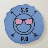 Liefdeskussen Initiaal liefhebbers Paar Rond Kusse Rond Kussen (Achterkant)