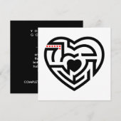 liefdeslabyrint kaart (Voorkant / Achterkant)
