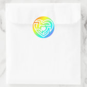 liefdeslabyrint ronde sticker (Tas)