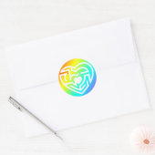 liefdeslabyrint ronde sticker (Envelop)