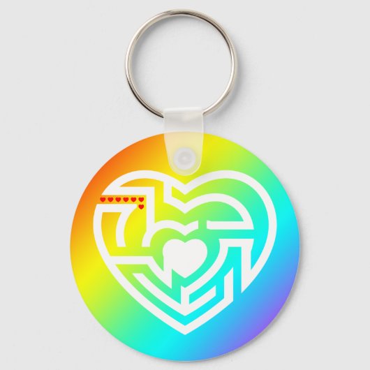 liefdeslabyrint sleutelhanger (Voorkant)