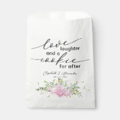 Liefdeslachen en een koekje voor na de bruiloft bedankzakje (Voorkant)