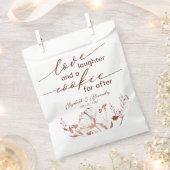 Liefdeslachen en een koekje voor na de bruiloft bedankzakje (Geknipt)