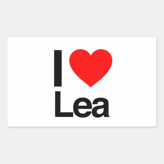 liefdeslea rechthoekige sticker (Voorkant)