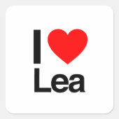 liefdeslea vierkante sticker (Voorkant)