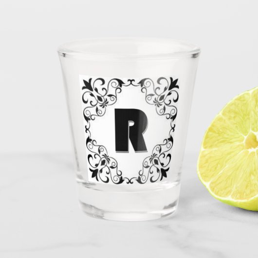 Liefdesletters "R" Shot Glas (Voorkant)