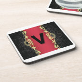 Liefdesletters "V" Bier Onderzetter (Linkerzijde)