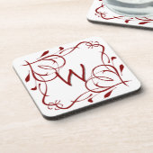 Liefdesletters "W" Bier Onderzetter (Linkerzijde)