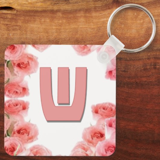 Liefdesletters "W" Sleutelhanger (Achterkant)