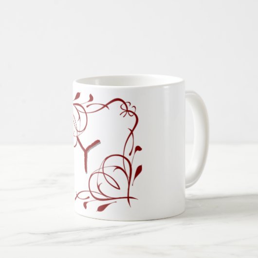 Liefdesletters "Y" Koffiemok (Voorkant rechts)