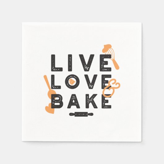 Liefdesleven, Bake Bliss: Inspirerend bakcitaten Servet (Voorkant)