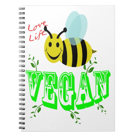 liefdesleven bijen vegan notitieboek (Voorkant)
