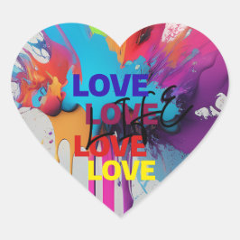 Liefdesleven Hart Sticker