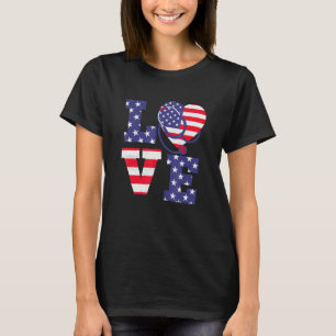 Liefdesleven Verpleegster 4 juli Amerikaanse Vlag T-shirt