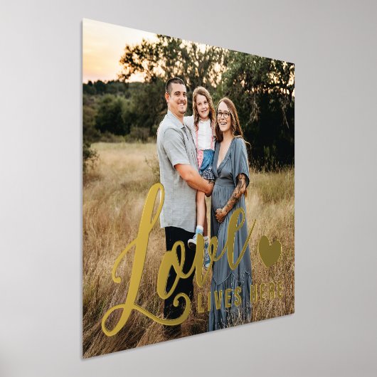 Liefdeslevens hier Hartfamilie Foto Folie Afdrukken (Laagn)