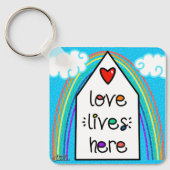 Liefdeslevens hier sleutelhanger (Voorkant)