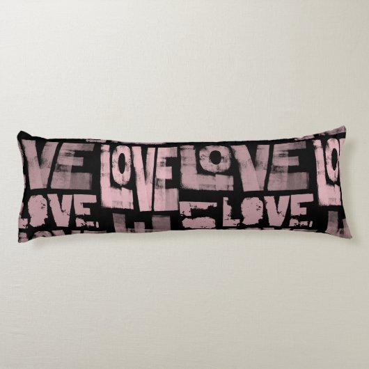 Liefdeslichaam kussen in roze en zwarte graffiti (Achterkant)