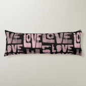 Liefdeslichaam kussen in roze en zwarte graffiti (Voorkant)