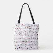 Liefdeslied Hart Muziekscore Tote Bag (Achterkant)