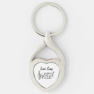 Liefdeslied Vogelnotities Zwart Wit Kunst Sleutelhanger