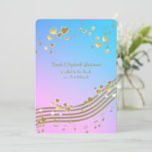 Liefdesliedjes Bat Mitzvah Kaart (Staand voorkant)