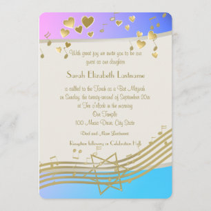 Liefdesliedjes Bat Mitzvah Kaart