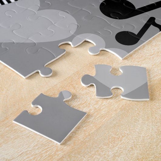 Liefdesliedjes in zwart en wit. legpuzzel (Zijkant)