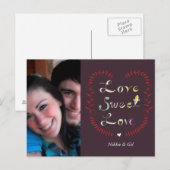liefdesliefde briefkaart (Voorkant / Achterkant)