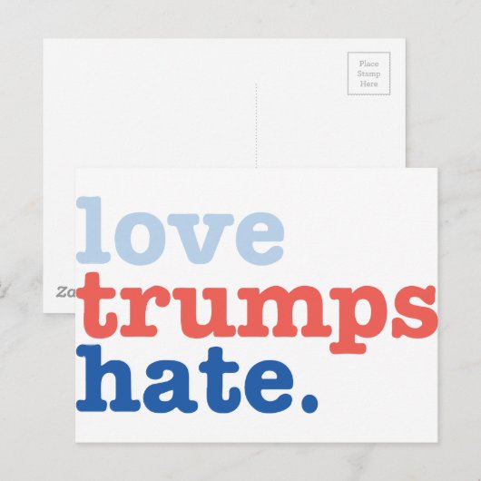 liefdesliefhebbers haten briefkaart (Voorkant / Achterkant)