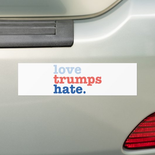 liefdesliefhebbers haten bumpersticker (Op auto)
