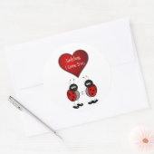 Liefdeslieveheersbeestje Liefdeszegel/Sticker Ronde Sticker (Envelop)