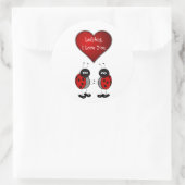 Liefdeslieveheersbeestje Liefdeszegel/Sticker Ronde Sticker (Tas)