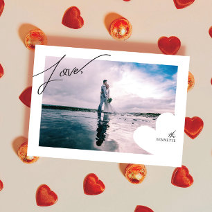 Liefdeslijst Foto Valentijnkaarten Bedankkaart