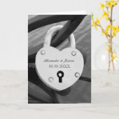 Liefdeslocker op wenskaarten voor brugverloving kaart (Gele Bloem)