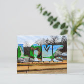 Liefdeslog in Natural Bridge State Park Briefkaart (Staand voorkant)