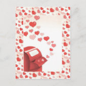 Liefdesmachine, rode harten Briefkaart (Voorkant)