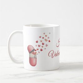 Liefdesmedicijn Valentijnsdag ontwerp Koffiemok