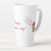 Liefdesmedicijn Valentijnsdag ontwerp Latte Mok (Rechterhoek)