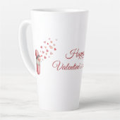 Liefdesmedicijn Valentijnsdag ontwerp Latte Mok (Linkerhoek)
