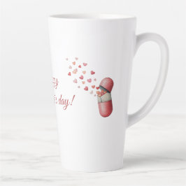 Liefdesmedicijn Valentijnsdag ontwerp Latte Mok