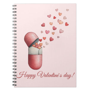 Liefdesmedicijn Valentijnsdag ontwerp Notitieboek