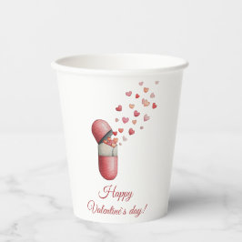 Liefdesmedicijn Valentijnsdag ontwerp Papieren Bekers