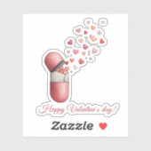 Liefdesmedicijn Valentijnsdag ontwerp Sticker (Vel)