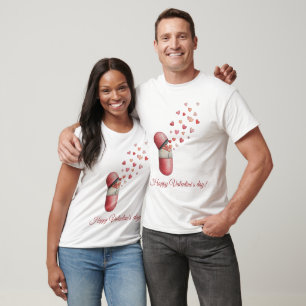 Liefdesmedicijn Valentijnsdag ontwerp T-shirt