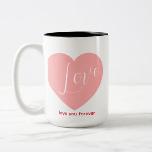 Liefdesmok - Romantisch Gepersonaliseerd Drinkgere Tweekleurige Koffiemok